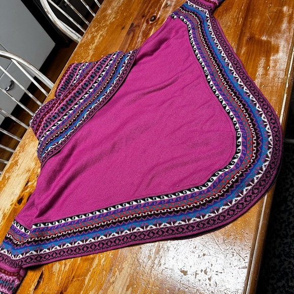 Peruvian Alpaca Wool Poncho Shawl Sz M (OS) NEW - Picture 5 of 7